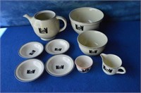 Nine Pieces of Hall’s Silhouette China