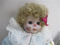 Porcelain Clown Doll Music Box