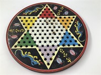 CLASSIC CHINESE CHECKERS TIN GAME AND CHECKERS