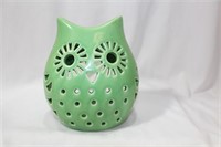 A Ceramic Owl Candle Holder