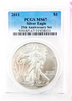 Coin 2011 American Silver Eagle PCGS MS67