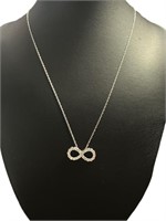 Brilliant 1/4 ct Diamond Infinity Necklace