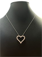 14kt Gold 1.00 ct VS Lab Diamond Heart Necklace