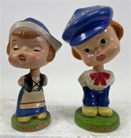 Pair of Dutch Boy & Girl "Kiss Me" Bobbleheads
