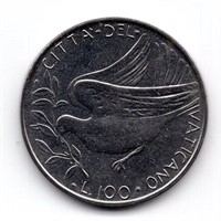 1971 Vatican City 100 Lire Coin