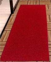 Artificial Grass Runner Rug, 2'  x 5', Red