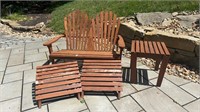 Wooden Patio Rustic Chair Set
