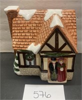 Vintage Snow Covered House Cookie Jar