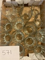 Vintage Clear Glass Cups Lot