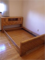 Art Deco Matchbox Zebra Wood Pattern Double Bed