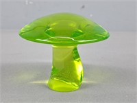 Solid Art Glass Mushroom  Fluoresces Poss. Viking