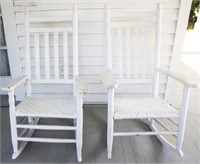 2 Wood Painted Porch Rockers