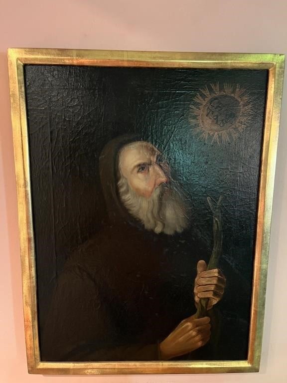 19th C. Oil On Canvas, Unknown of St. Francis