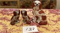 Vintage Staffordshire red & white Cavalier King