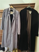 (2) Women's Trench Length Jackets