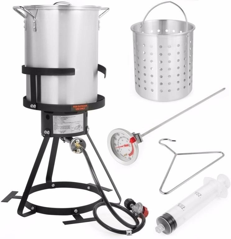 Stark USA Barton 30QT Turkey Deep Fryer