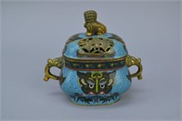 Chinese Cloisonne Censor