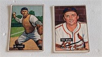 2 1951 Bowman Baseball Cards #38 & 193