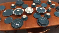 (48 PCS) POOLE DINNERWARE, MADE IN ENGLAND -
