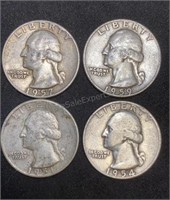 1950’s 90% Silver Quarters