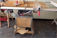 CRAFTSMAN TABLE SAW ON CART W/CASTORS