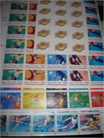 3 Sheets of 1992 Olympic 29c Stamps