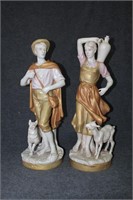 Pair of Large Royal Dux Porcelain Figures,