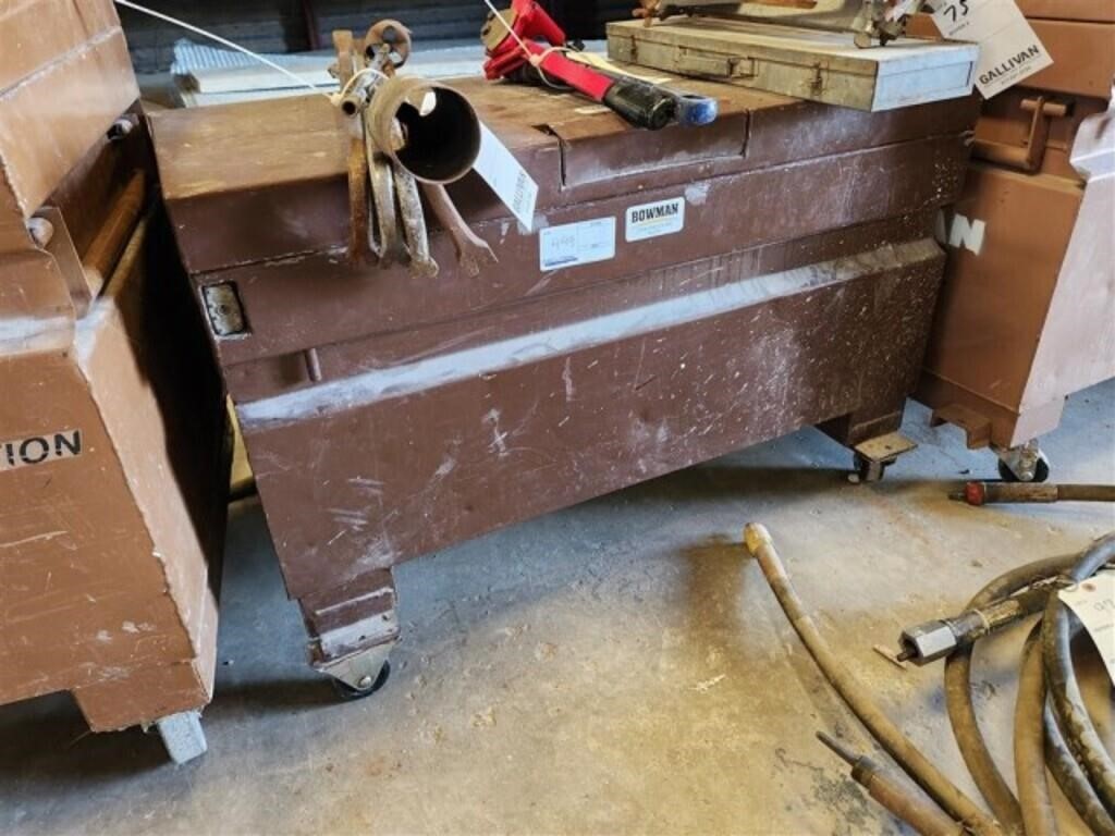 JOB BOX, 42"X19"X27", DOES NOT INCLUDE THE ITEMS