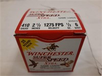 Winchester Super Speed .410 1/2 oz 6 shot shells