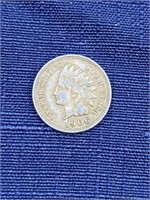 1906 Indian head penny coin