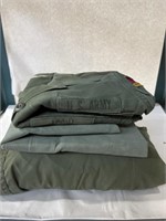 Army shirts and coat