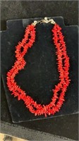 Double Strand Coral Necklace