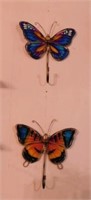Butterfly wall art, largest is 9" x 7" - & more