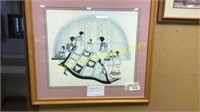 P Buckley Moss-the quilting hour-framed print