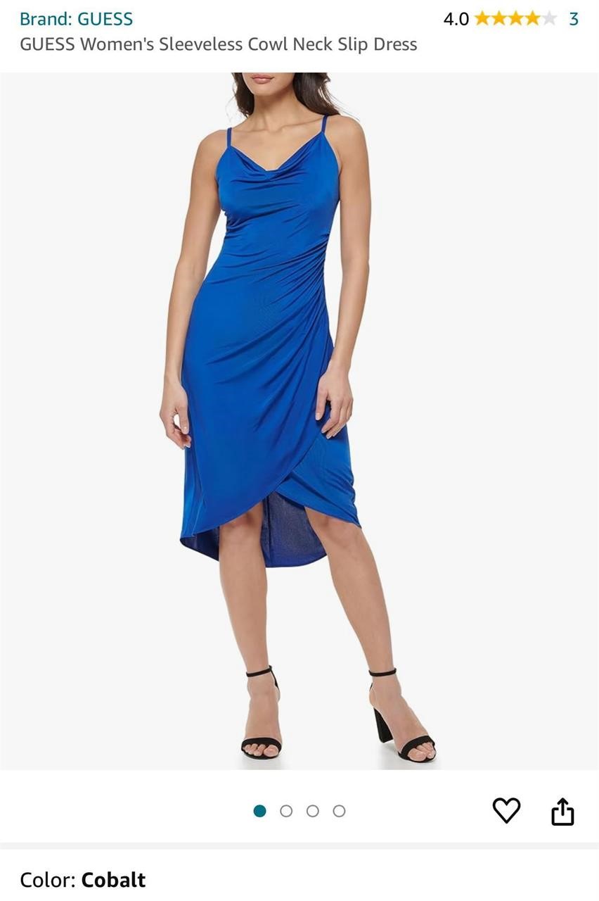 GUESS Women's Sleeveless Cowl Neck Slip Dress