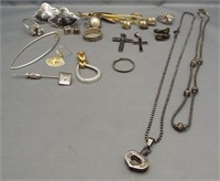 Large lot of sterling silver items (some