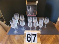 Group of 12 Crystal Wine Glasses