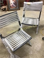 METAL FRAME WOVEN SEAT LAWN CHAIR NEW