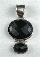 925 Silver Black Onyx Pendant