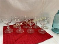 Set of 8 cordial stems