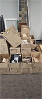 Boxes of samples of different types of tile and