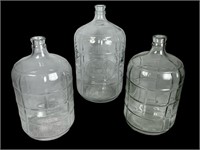 Lot of 3 5 Gallon Glass Carboy Bottles