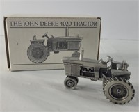 John Deere pewter 4020 Tractor collectable