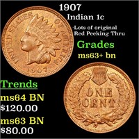 1907 Indian 1c Grades Select+ Unc BN