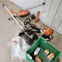 Stihl KM 131R Trimmer w Attachments