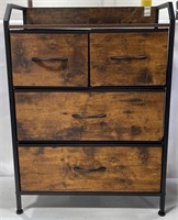 DRESSER WITH WOOD TOP AND FABRIC DRAWERS