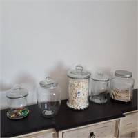 5PC ASSORTED CANISTERS