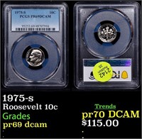 Proof PCGS 1975-s Roosevelt Dime 10c Graded pr69 d