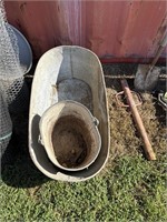 Washtub 41”x21”x15” and bucket