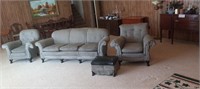 3pc Sofa + 2 Chairs & Footstool